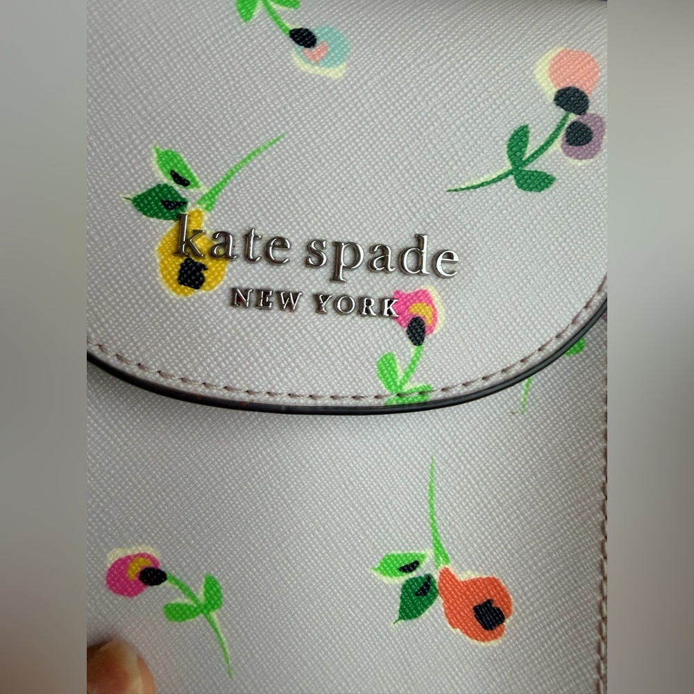 kate spade lilac floral crossbody phone bag - Picture 9 of 16